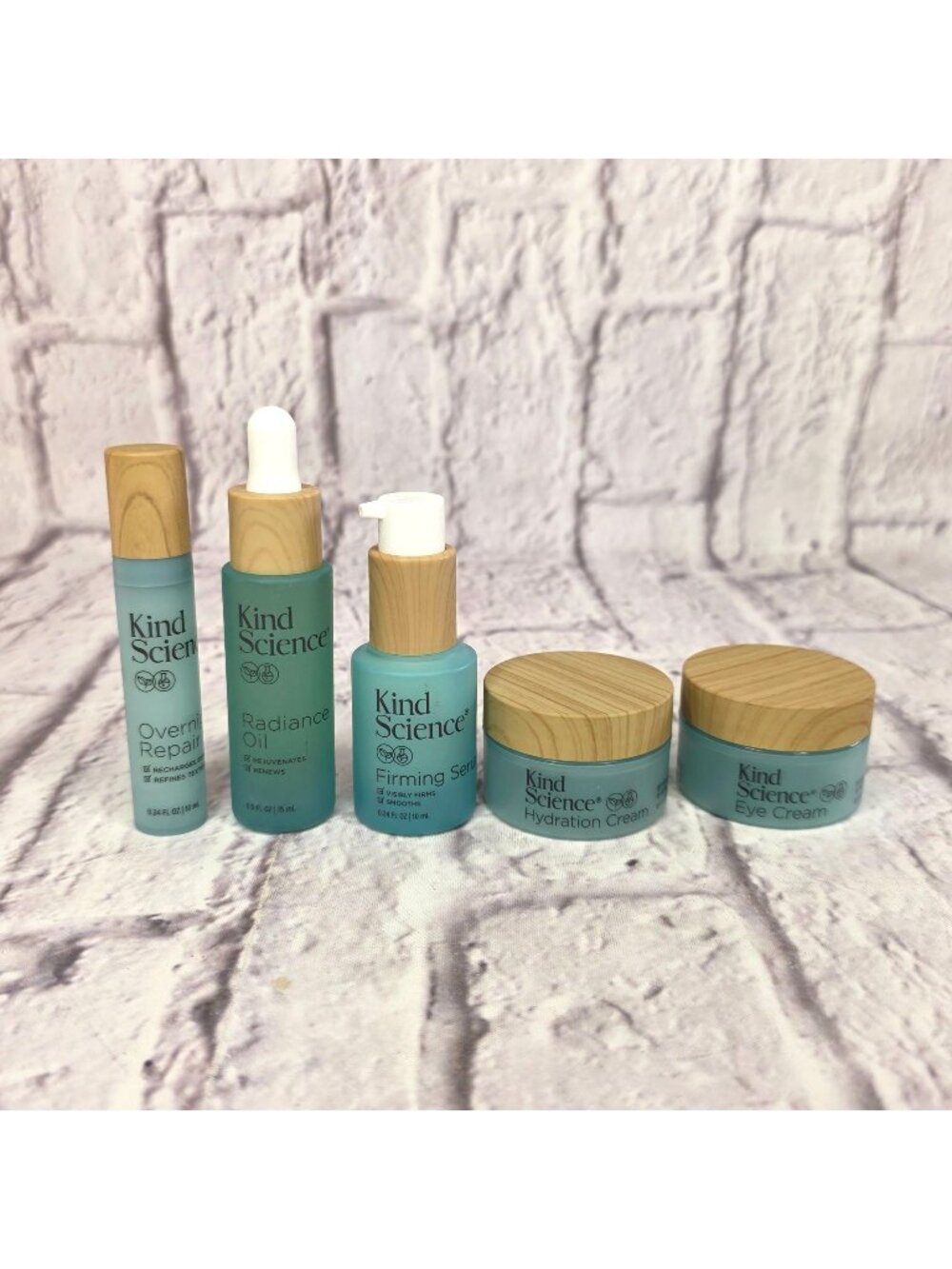 Kind Science Skin Care Set 5 Pc Deluxe Anti-Aging Set for Day + Night Hydration
